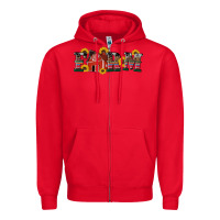 Red western farm Zipper Hoodie - Artiststas