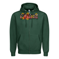 Sports Green western farm Zipper Hoodie - Artiststas