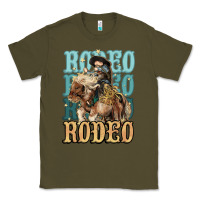 Army Green Rodeo kid Cowboy midilli horse Classic Tee - HowdyJamesFarm