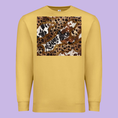 Leopard And Cowhides Premium Sweatshirt Designed By Barkaloodesign