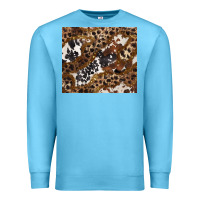 Ocean Blue leopard and cowhides Premium Sweatshirt - BarkalooDesign