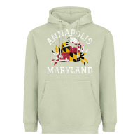 Matcha Annapolis Maryland Crab State Flag Home Travel Vintage Heavyweight Hoodie - longCreatives