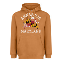 Meerkat Annapolis Maryland Crab State Flag Home Travel Vintage Heavyweight Hoodie - longCreatives