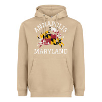 Mushroom Annapolis Maryland Crab State Flag Home Travel Vintage Heavyweight Hoodie - longCreatives