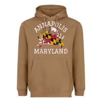 Toasted Coconut Annapolis Maryland Crab State Flag Home Travel Vintage Heavyweight Hoodie - longCreatives