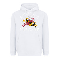 White Annapolis Maryland Crab State Flag Home Travel Vintage Heavyweight Hoodie - longCreatives