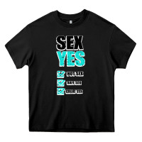 Black SEX YES HOT SEX SAFE SEX GREAT SEX Heavy Core Tee - Bettercallsaul