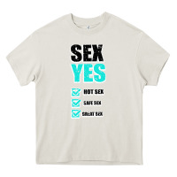 Cream SEX YES HOT SEX SAFE SEX GREAT SEX Heavy Core Tee - Bettercallsaul