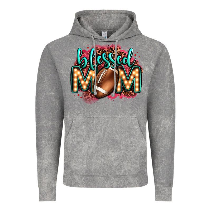 Blessed American Football Mom Lightbulb Letters Vintage Hoodie by OliviaCreatesArt | Teevron