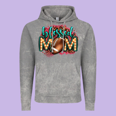 Blessed American Football Mom Lightbulb Letters Vintage Hoodie Designed By Oliviacreatesart
