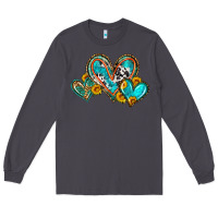 Smoke western leopard turquoise cowhide hearts olivia Long Sleeve Tee - OliviaCreatesArt