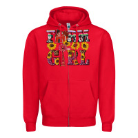 Red western farm girl Zipper Hoodie - Artiststas