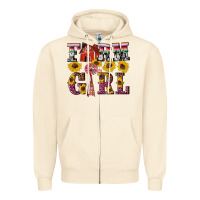 Sandshell western farm girl Zipper Hoodie - Artiststas
