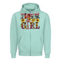 Seafoam western farm girl Zipper Hoodie - Artiststas
