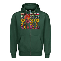 Sports Green western farm girl Zipper Hoodie - Artiststas
