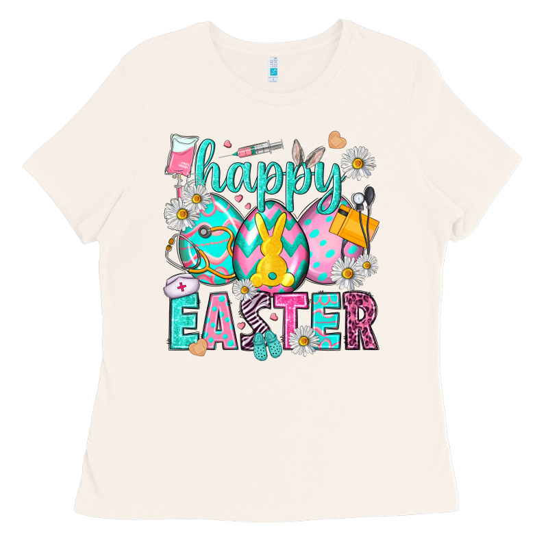Happy Easter Eggs Nurse Ladies Tee by NancyCooperArtShop | Teevron