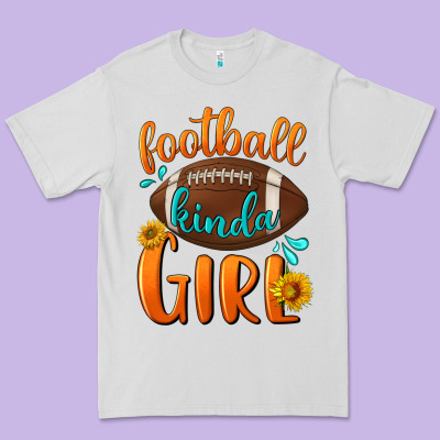 Football Kinda Girl Premium Tee Designed By Nancycooperartshop