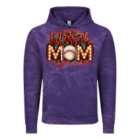 Cloud Purple blessed baseball mom lightbulb letters Vintage Hoodie - OliviaCreatesArt