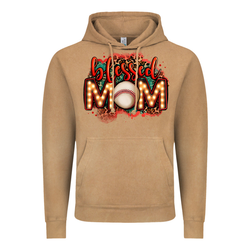 Blessed Baseball Mom Lightbulb Letters Vintage Hoodie by OliviaCreatesArt | Teevron