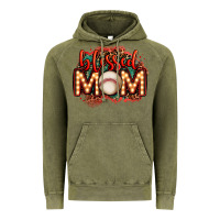Vintage Olive blessed baseball mom lightbulb letters Vintage Hoodie - OliviaCreatesArt