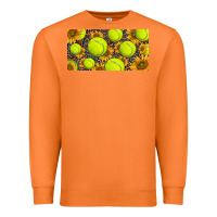Carrot tennis ball with sunflower and racket  licence plato Premium Sweatshirt - BarkalooDesign