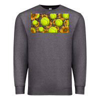 Charcoal Heather tennis ball with sunflower and racket  licence plato Premium Sweatshirt - BarkalooDesign