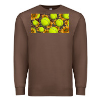 Chestnut tennis ball with sunflower and racket  licence plato Premium Sweatshirt - BarkalooDesign