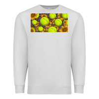 Dove Grey tennis ball with sunflower and racket  licence plato Premium Sweatshirt - BarkalooDesign