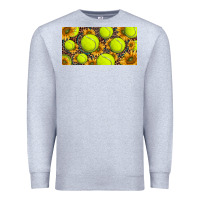 Heather Grey tennis ball with sunflower and racket  licence plato Premium Sweatshirt - BarkalooDesign