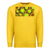 Lemon tennis ball with sunflower and racket  licence plato Premium Sweatshirt - BarkalooDesign