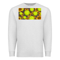 Oatmeal Heather tennis ball with sunflower and racket  licence plato Premium Sweatshirt - BarkalooDesign