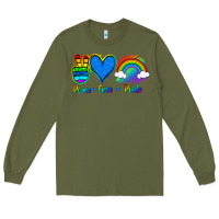 Army Green Peace Love Pride Long Sleeve Tee - Jasminsmagicworld