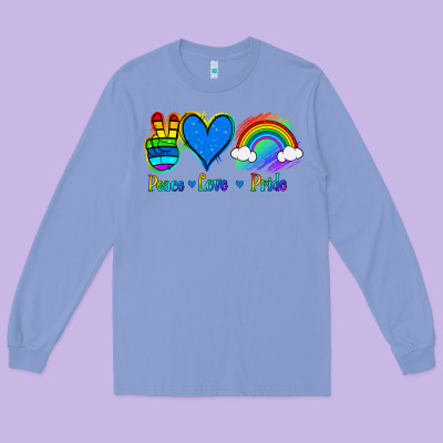Peace Love Pride Long Sleeve Tee Designed By Jasminsmagicworld