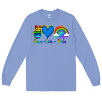 Colony Blue Peace Love Pride Long Sleeve Tee - Jasminsmagicworld