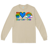 Mushroom Peace Love Pride Long Sleeve Tee - Jasminsmagicworld
