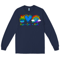 Navy Peace Love Pride Long Sleeve Tee - Jasminsmagicworld
