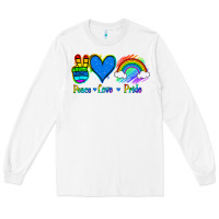 White Peace Love Pride Long Sleeve Tee - Jasminsmagicworld