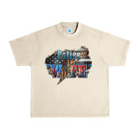 Sandshell Police wife lightning bolt 4th of july Urban Heavy Tee - HowdyJamesFarm