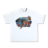 White Police wife lightning bolt 4th of july Urban Heavy Tee - HowdyJamesFarm