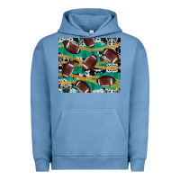 Pigment Pebble Blue western football Urban Hoodie - AdoDesignShop