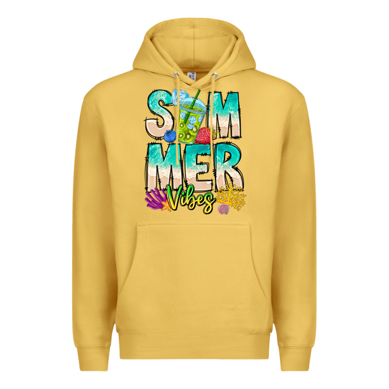 Summer Vibes Premium Hoodie by CowhideDigitalArt | Teevron