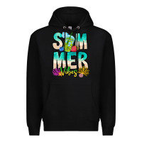 Black Summer Vibes Premium Hoodie - CowhideDigitalArt