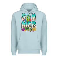 Blue Mist Summer Vibes Premium Hoodie - CowhideDigitalArt
