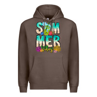 Coffee Summer Vibes Premium Hoodie - CowhideDigitalArt