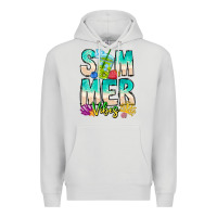 Dove Grey Summer Vibes Premium Hoodie - CowhideDigitalArt