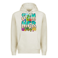 Oatmeal Heather Summer Vibes Premium Hoodie - CowhideDigitalArt