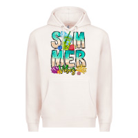 Pale Pink Summer Vibes Premium Hoodie - CowhideDigitalArt