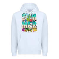 White Summer Vibes Premium Hoodie - CowhideDigitalArt