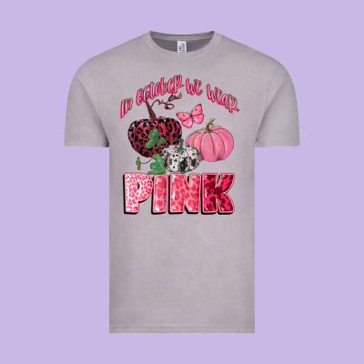 In October We Wear Pink Vintage Tee Designed By Cowgirlartshop