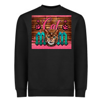Black Western Cat Mom Heavyweight Sweatshirt - LillyAllenDesigns